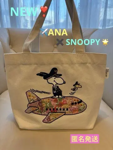 [ 새상품 미사용 ] 한정품 ANA 스누피 토트백 리버티 프린트