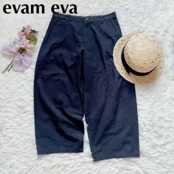 evam eva 에붐에바 센터 심 크롭 코튼 팬츠