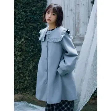 merryjenny A라인 세일러 코트 블루
