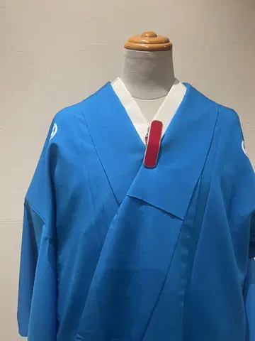세탁 가능한 홑겹 기모노 블루 계열 문양 있음 폴리에스테르 새상품급 중고