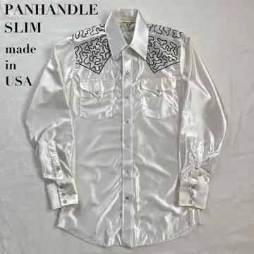 70s USA제 자수 S 웨스턴 셔츠 PANHANDLE SLIM 의상