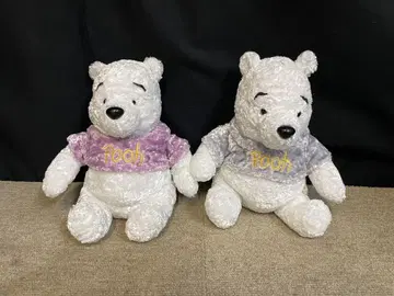 Winnie the Pooh 푸우 화이트 컬러 봉제 인형 2개 세트