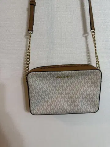 MICHAEL KORS 숄더백 모노그램 NK 패턴 화이트