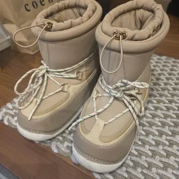 ZARA 스노우 부츠 베이지 38