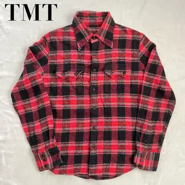 TMT 두꺼운 원단 플란넬 셔츠 웨스턴 셔츠 M T.M.T. 체크 셔츠