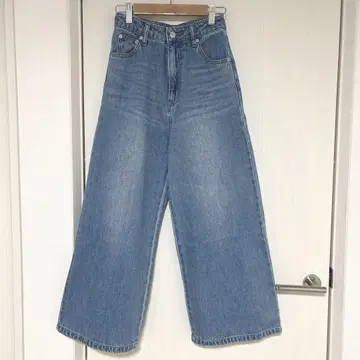 COHINA DENIM 플레어 와이드 하이웨스트 데님 short-XS