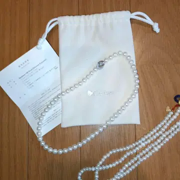 Cadeaux 화이트 펄 목걸이 41cm
