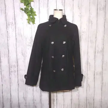P 코트 블랙 숏 기장 L 여성용 아우터