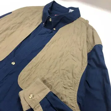 KEVIN'S 워크 셔츠 90s 긴팔 네이비 남성용 XL