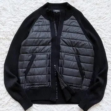 새상품급 BARNEYS NEWYORK 절개 니트 다운 자켓 더블 지퍼