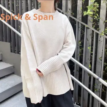 새상품급 스픽 앤 스팬 벌키 얀 롱 리브 니트 풀오버