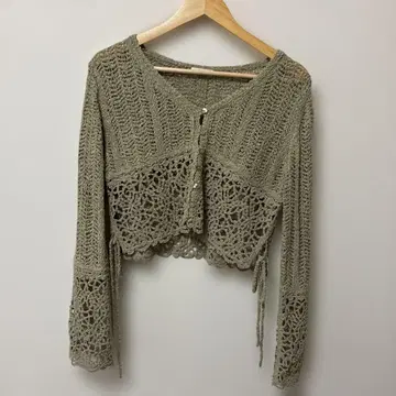 프레이 아이디 크로쉐 가디건 민트