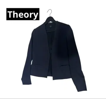 Theory TAILOR 네이비 사이즈 0 노카라 자켓 여성용