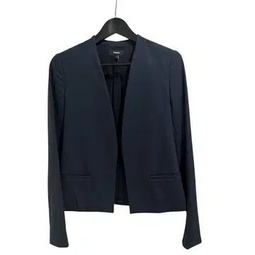Theory 네이비 노카라 자켓 사이즈 0