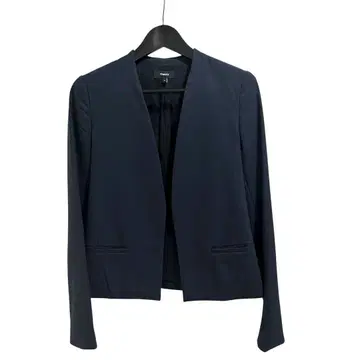 Theory 네이비 노카라 자켓 사이즈 0
