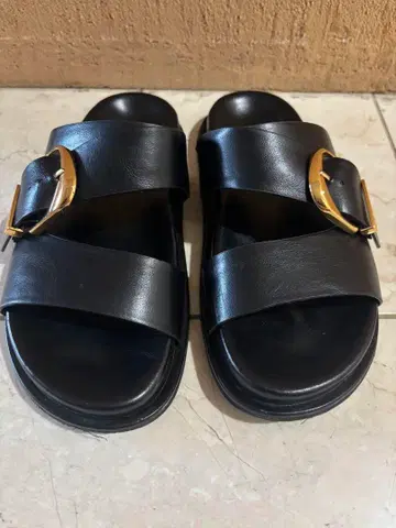 ZARA 버클 블랙 샌들 35 사이즈