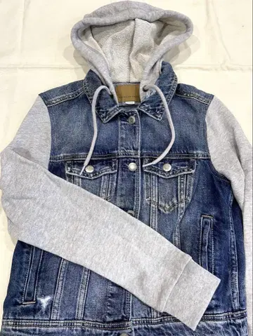 AMERICAN EAGLE 후드 부착 데님 자켓