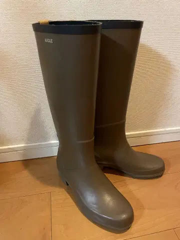 AIGLE 레인부츠 38 브라운