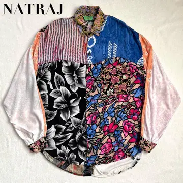 NATRAJ 올 패턴 레이온 셔츠 클레이지 컬러 화려한