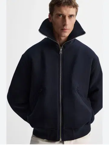 Zara 울 블루종 네이비