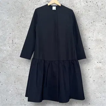 KUMIKYOKU NAVY 쿠미쿄쿠 더블 크로스 스트레치 노카라 코트