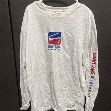 TOMMY JEANS 긴팔 티셔츠 M 화이트
