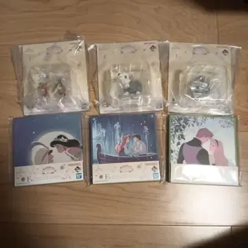 디즈니 프린세스 제일복권 피규어 참, 캔버스 보드 세트