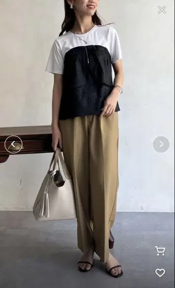 Chez toi 뷔스티에 도킹 T셔츠