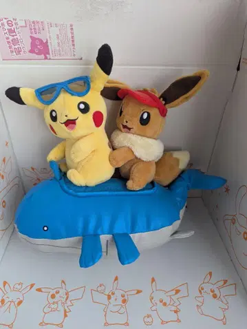 포켓몬 시즌 봉제 인형 여름 피카츄 & 이브이 2018년