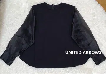 MARW UNITED ARROWS 시어 콤비 블라우스 블랙