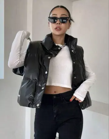 SHEIN DAZY 블랙 다운 자켓 M 사이즈