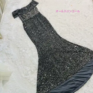 FAERIESTY 스팽글 오프숄더 타이트 스커트 XL