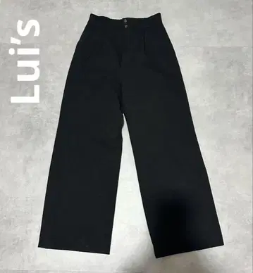 Lui's 루이스 여성용 와이드 팬츠 슬랙스 팬츠 프리 블랙