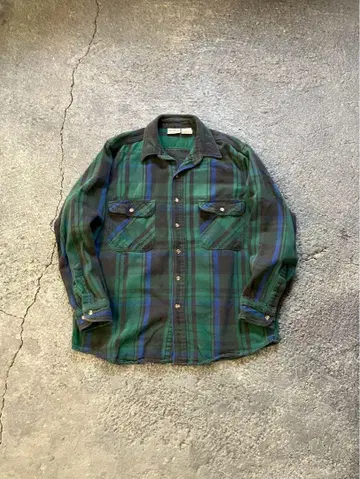 90's Five brother heavy flannel shirt