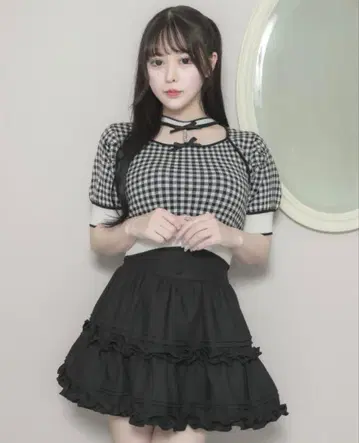 pium 비쥬 초커 포함 케이프 니트
