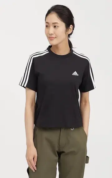 Adidas 반팔 T셔츠 ENK78 블랙/화이트 XL
