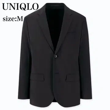 [ 미사용급 ] 유니클로 감동 자켓 스트레치 테일러드 자켓 블랙 M