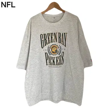 NFL 그린베이 패커스 미식축구 T셔츠 빅 로고 프린트 반팔