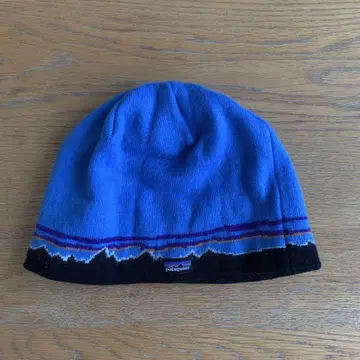 Patagonia 니트 모자 파랑 블랙 스트라이프