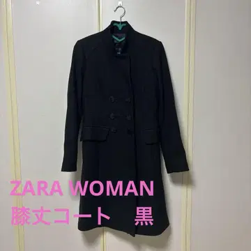 ZARA WOMAN 자라 블랙 더블 버튼 코트 아우터 롱 코트 XS