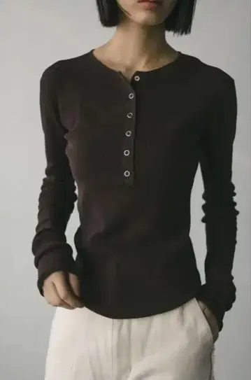 STYLE MIXER 헨리넥 시어 니트