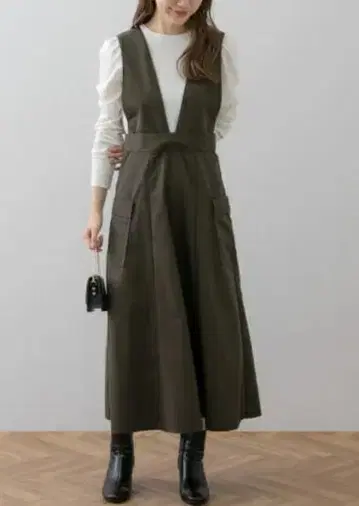 Sonny Label 2WAY 카고 오버롤 스커트 카키