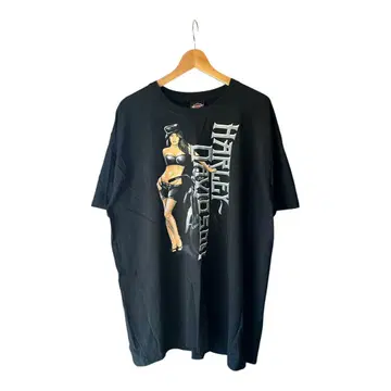 90s 할리 데이비슨 핀업 그래픽 티셔츠 XL