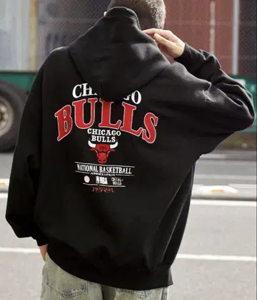 NBA 빈티지 스타일 빅 실루엣 풀오버 후드티