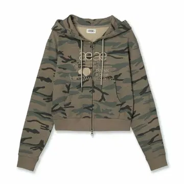 aeae WEB LOGO CROP HOOD ZIP UP