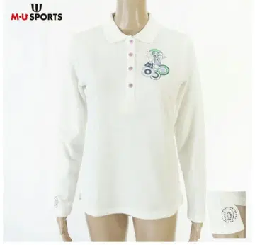 택 포함 새상품 MU SPORTS 엠유스포츠 코튼 긴팔 피케 셔츠
