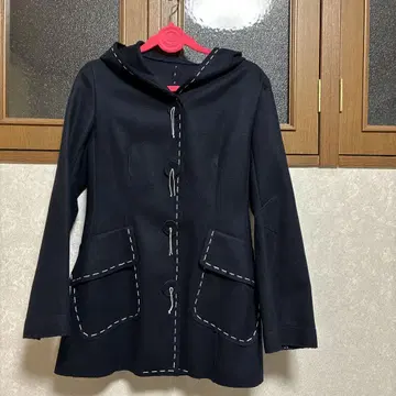 프라이드 후드 부착 네이비 테일러드 자켓