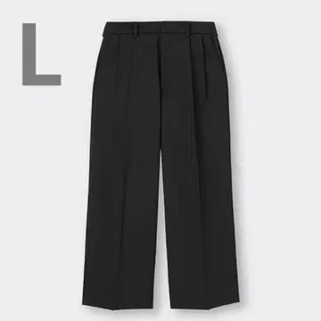 [ GU ] 지유 슈퍼 배기 슬랙스 블랙 와이드 팬츠 L 바지