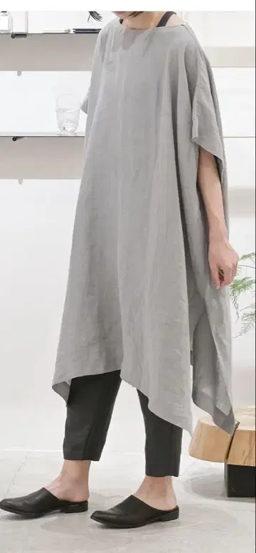 evameva 린넨 판초