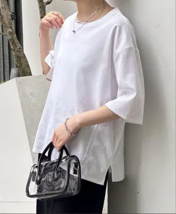 분또 절개 반팔 T셔츠/WEB 한정판 컬러 전개